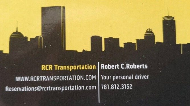 A business card for rcr transportation.